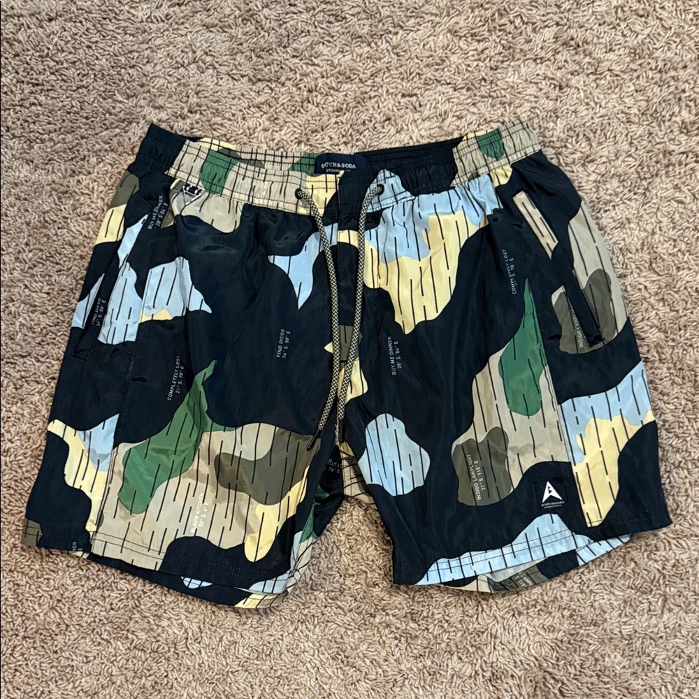 Scotch & Soda Camouflage Swim Trunks